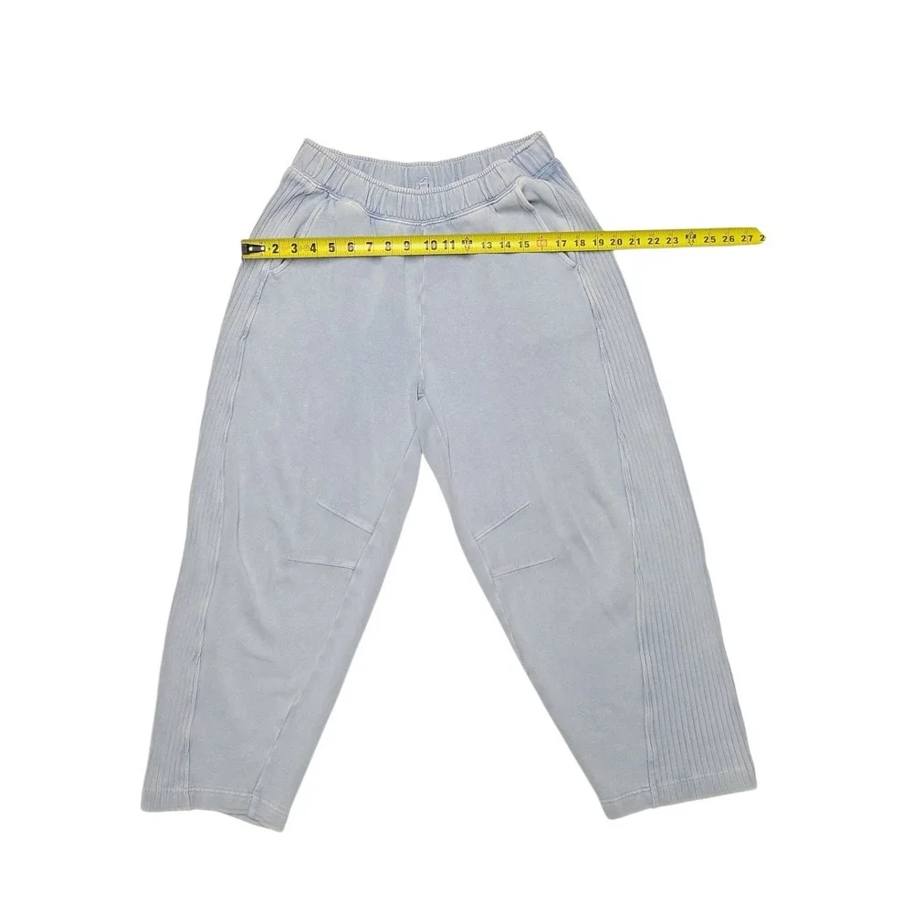 Aerie Oh Snap! Barrel Sweatpant Baggy Y2K preppy pants cloud wash Medium A005539 - Picture 8 of 11